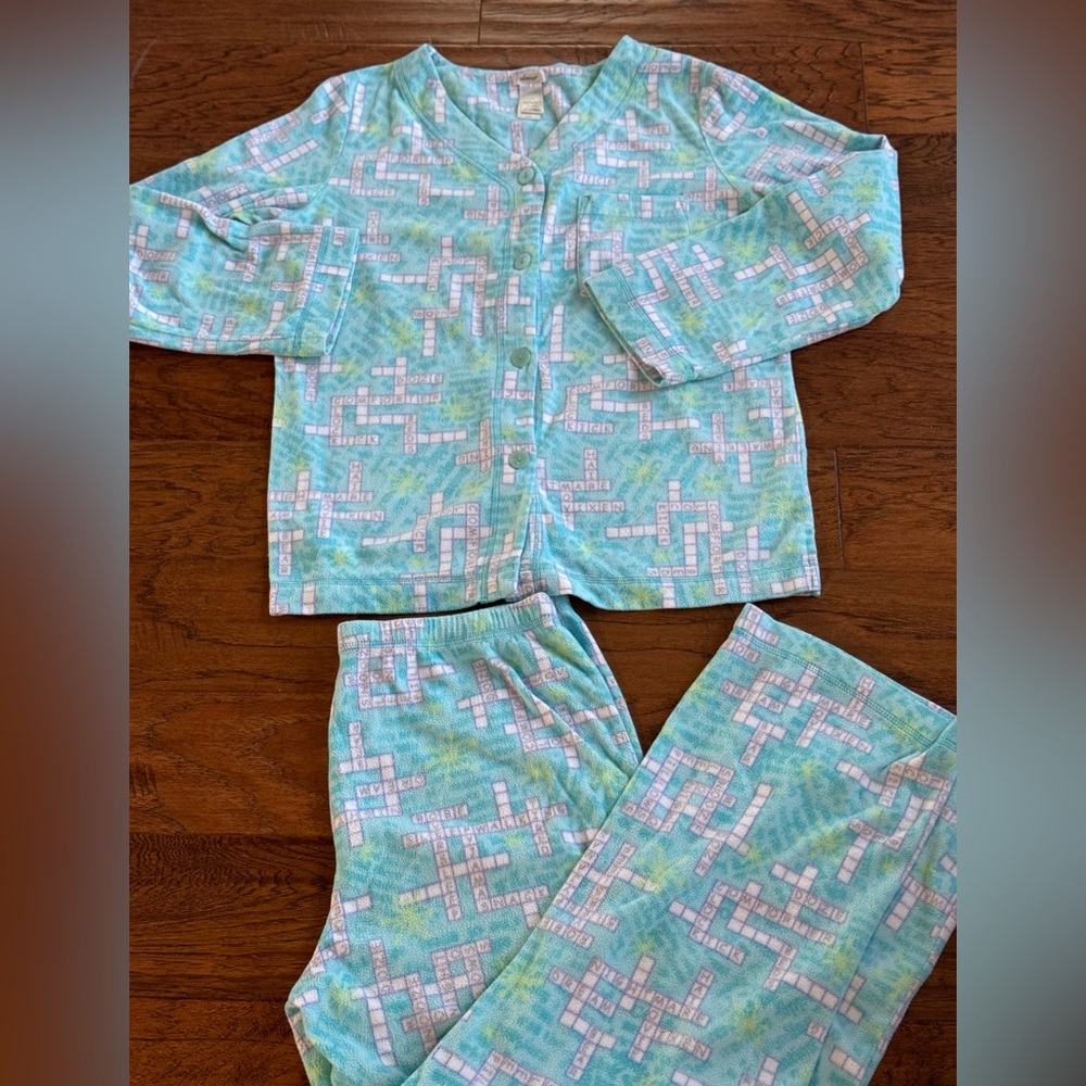 Adonna Fleece Crossword Design Pajamas